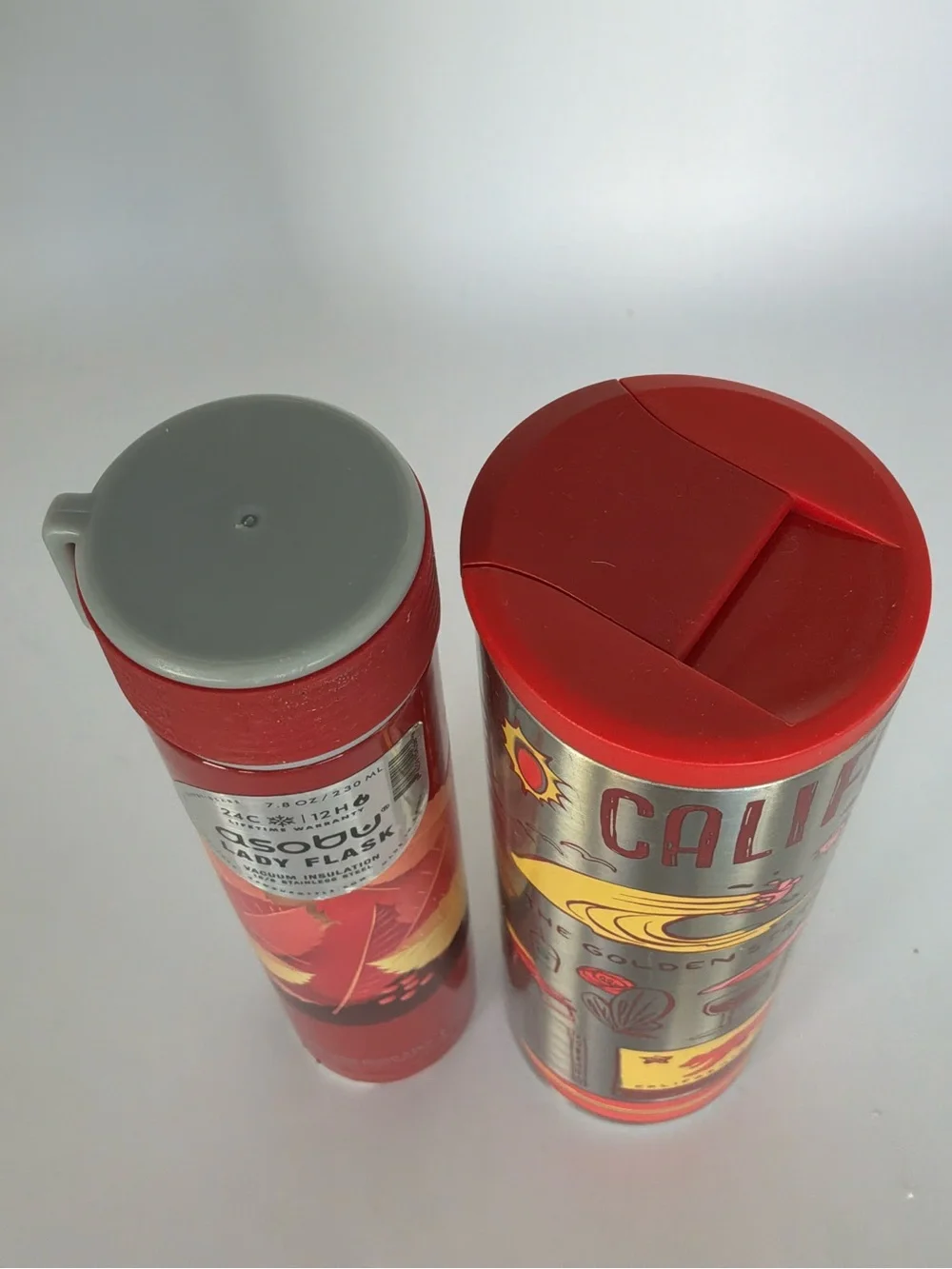 Red Lady Flask Vacuum Insulated Bottle - Red